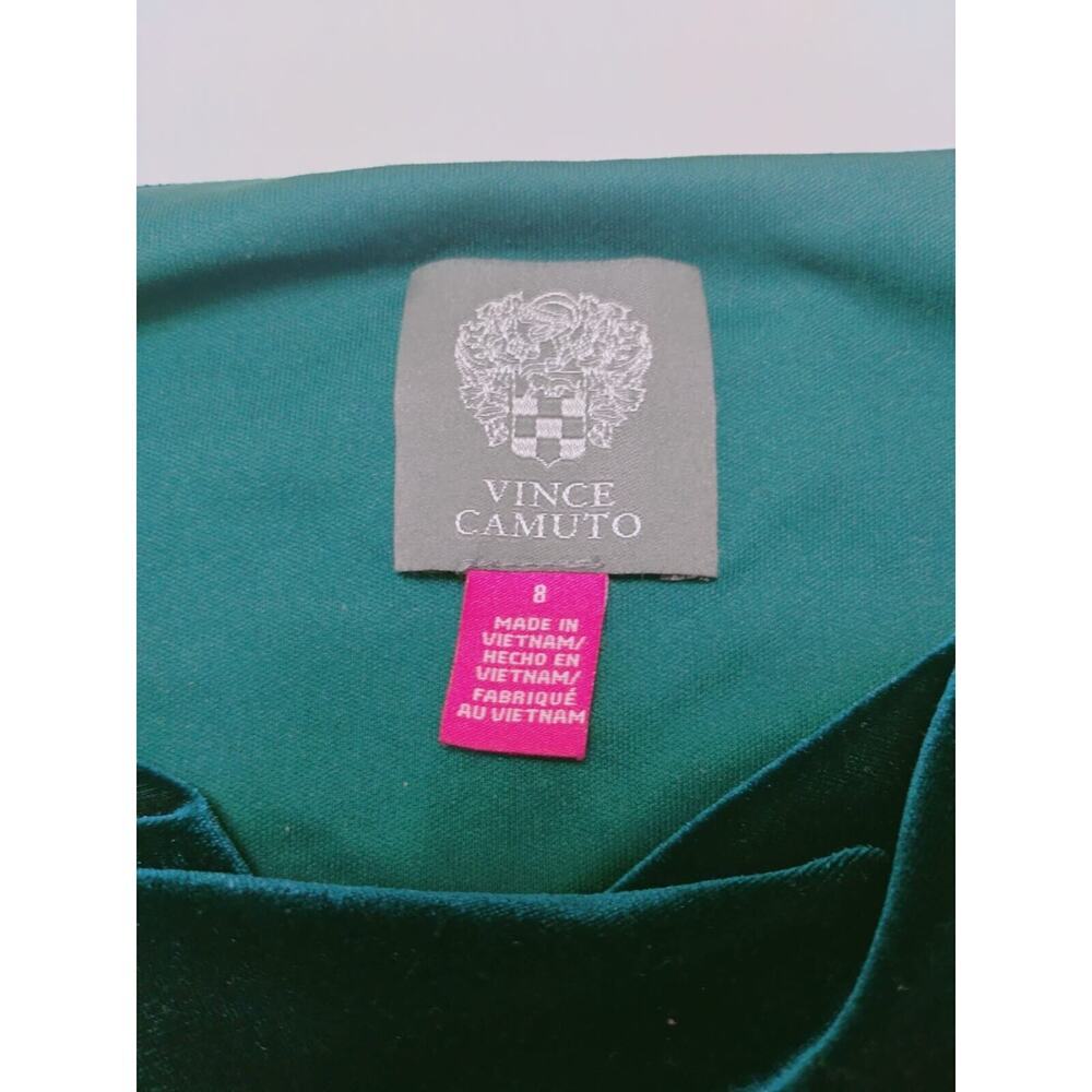 Vince Camito hunter green cowled-neck cinched on the side size 8 dress. - Picture 4 of 13